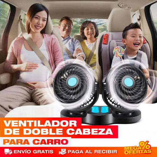 VENTILADOR DE DOBLE CABEZA PARA COCHE
