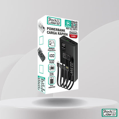 Powerbank carga rápida 4 en 1